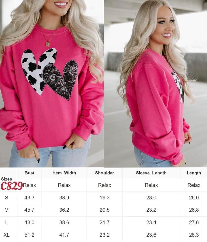 Real Sequin Heart Sweatshirt