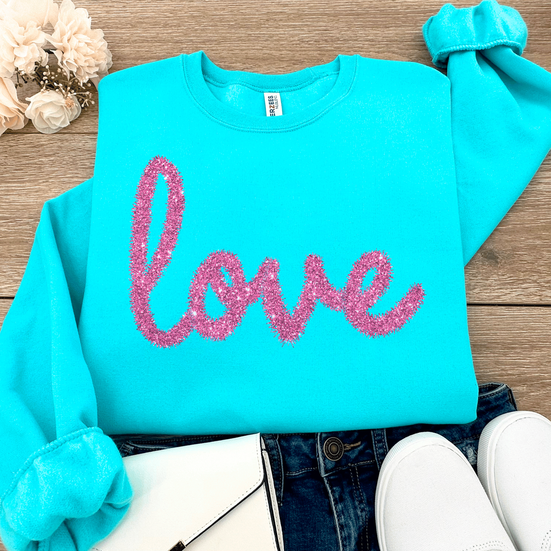 Tinsel Love Printed Sweatshirt