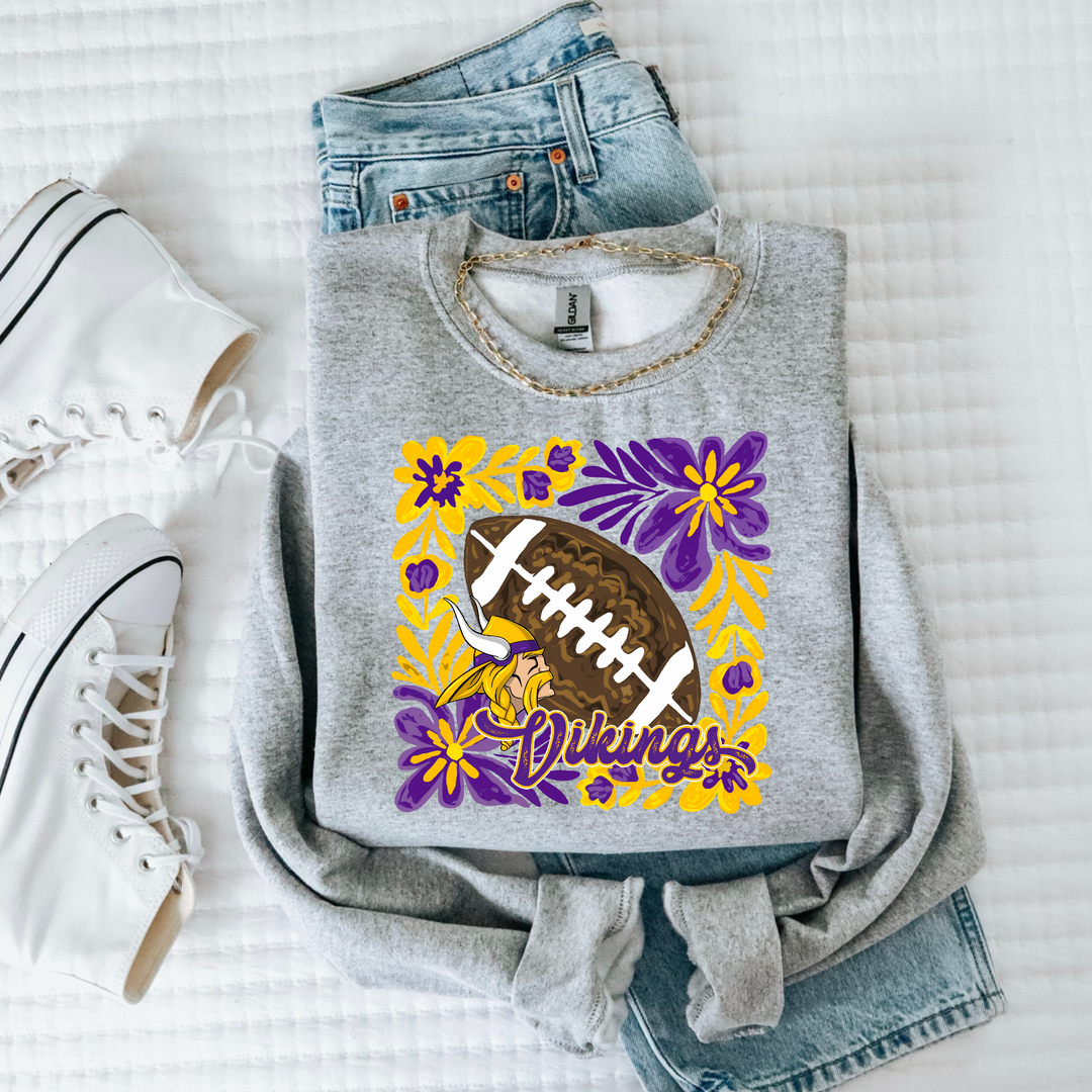 Floral Football DTF Print