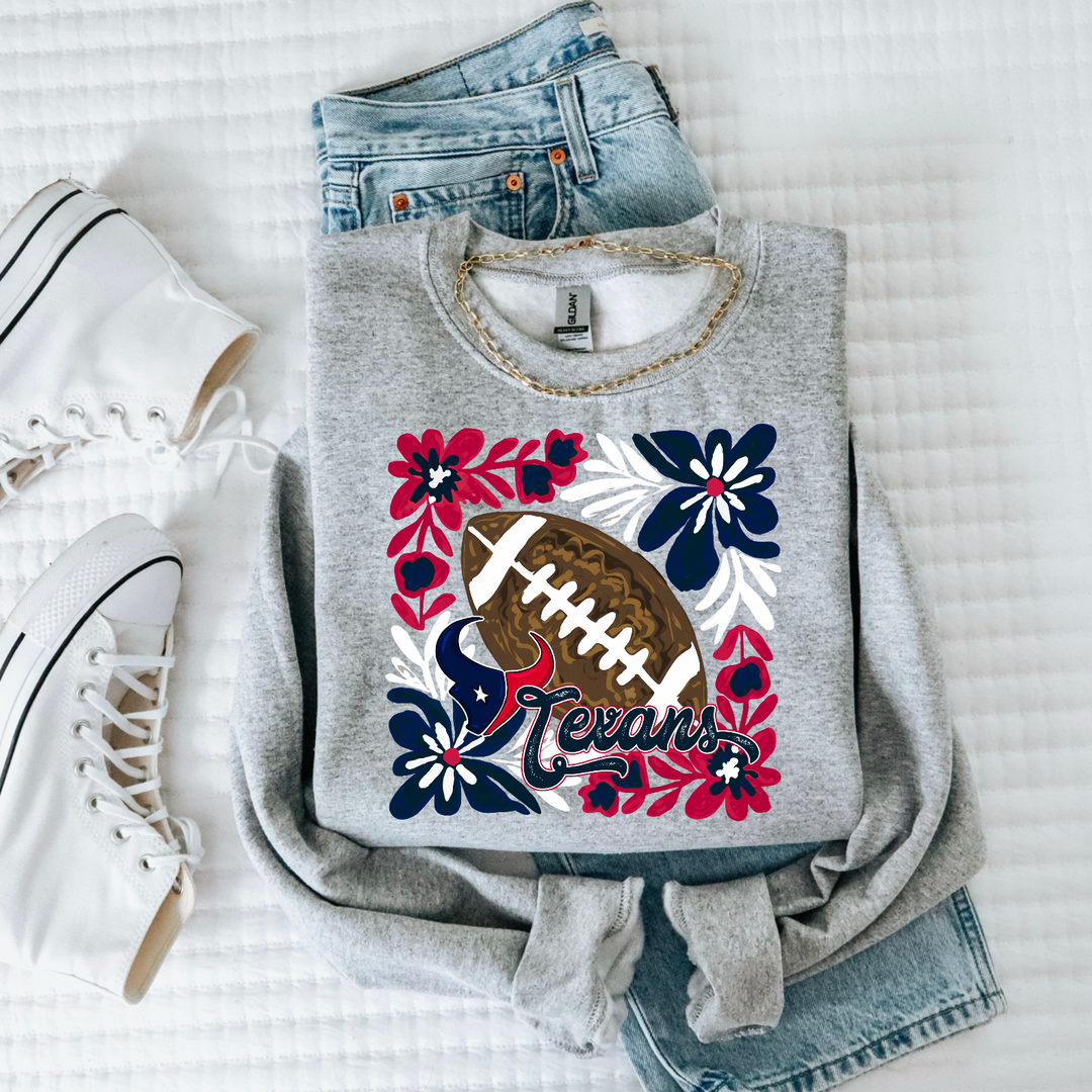 Floral Football DTF Print