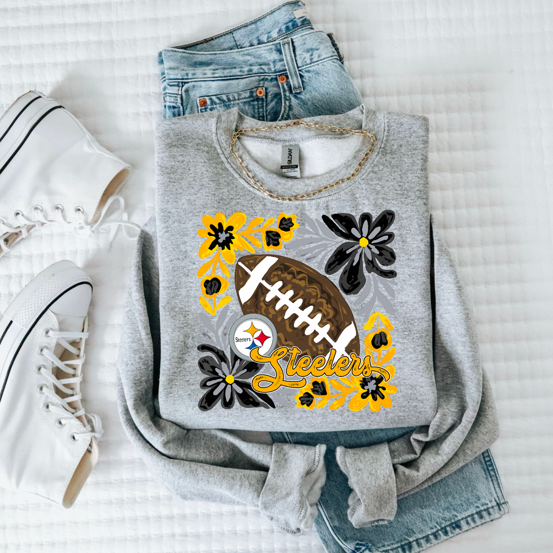 Floral Football DTF Print