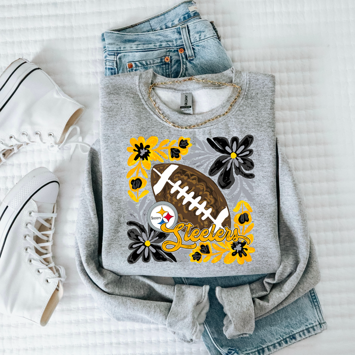Floral Football DTF Print