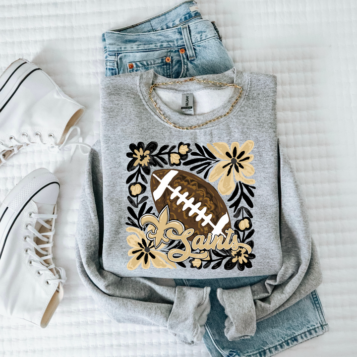 Floral Football DTF Print