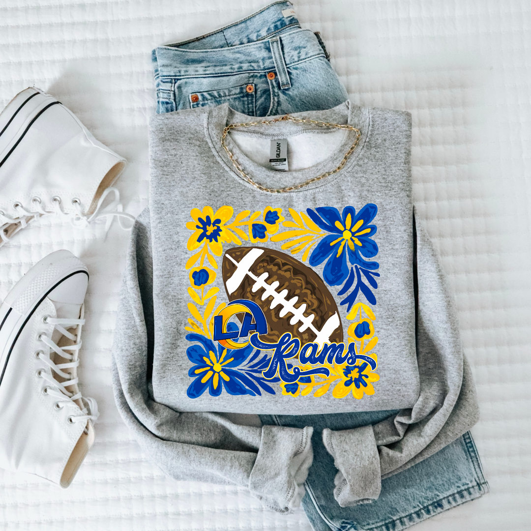 Floral Football DTF Print