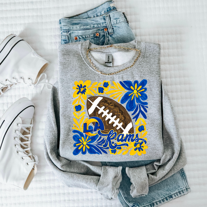 Floral Football DTF Print