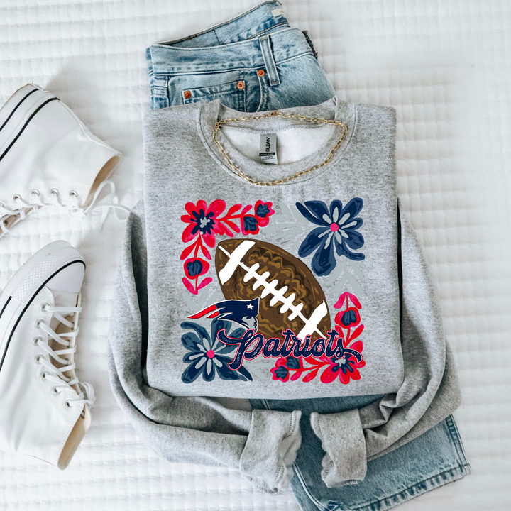 Floral Football DTF Print