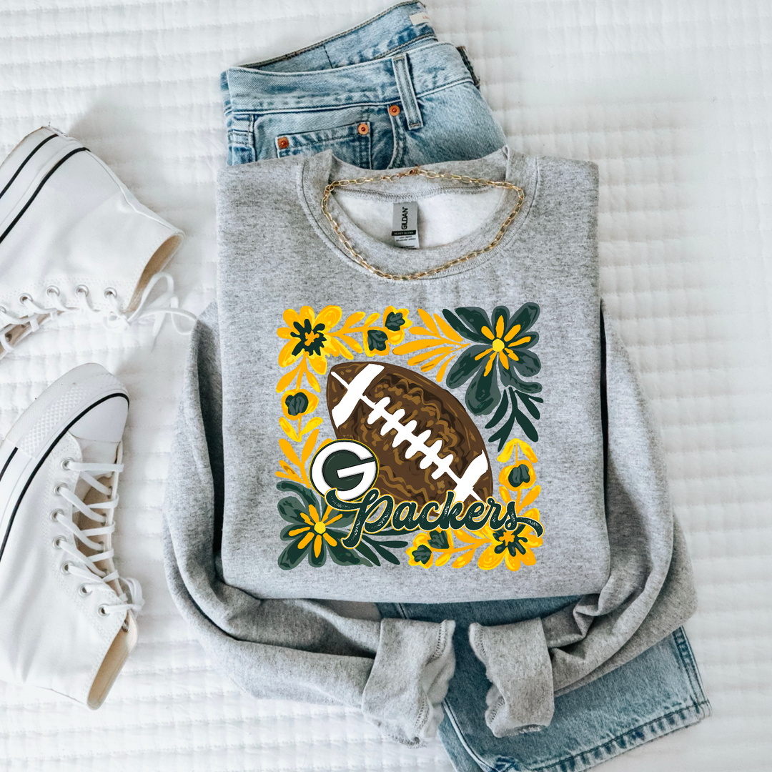 Floral Football DTF Print