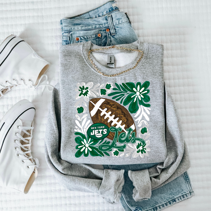Floral Football DTF Print