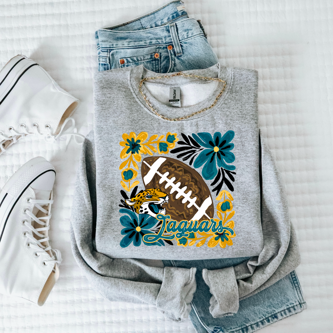 Floral Football DTF Print