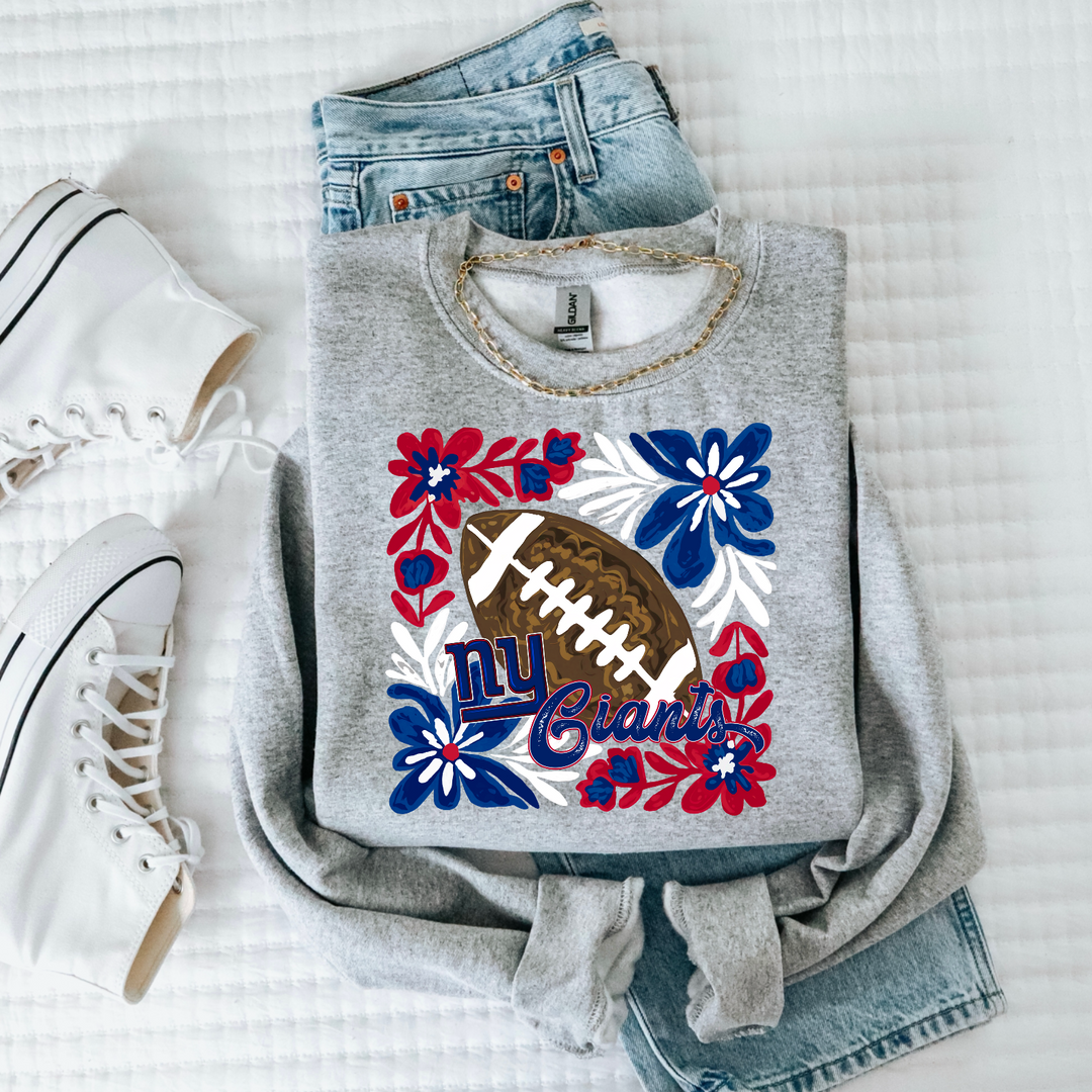 Floral Football DTF Print