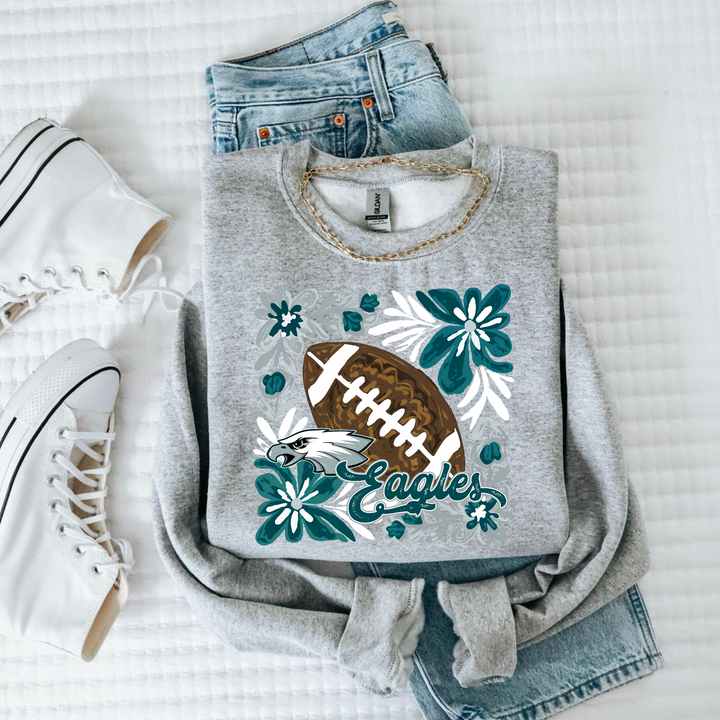 Floral Football DTF Print