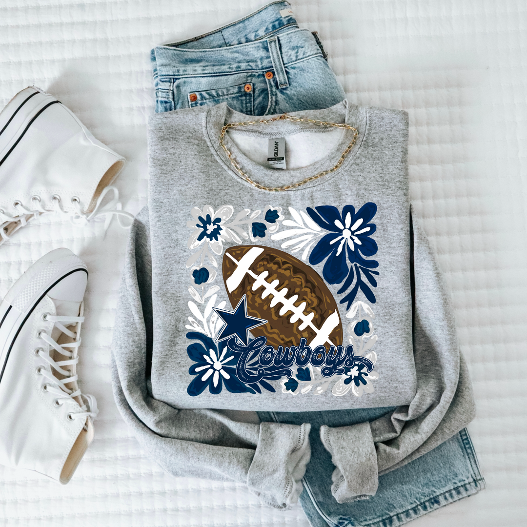 Floral Football DTF Print