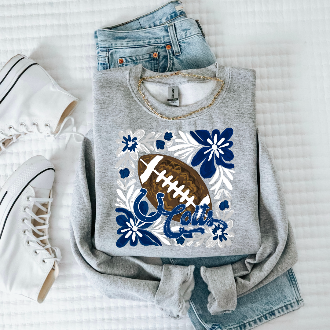 Floral Football DTF Print