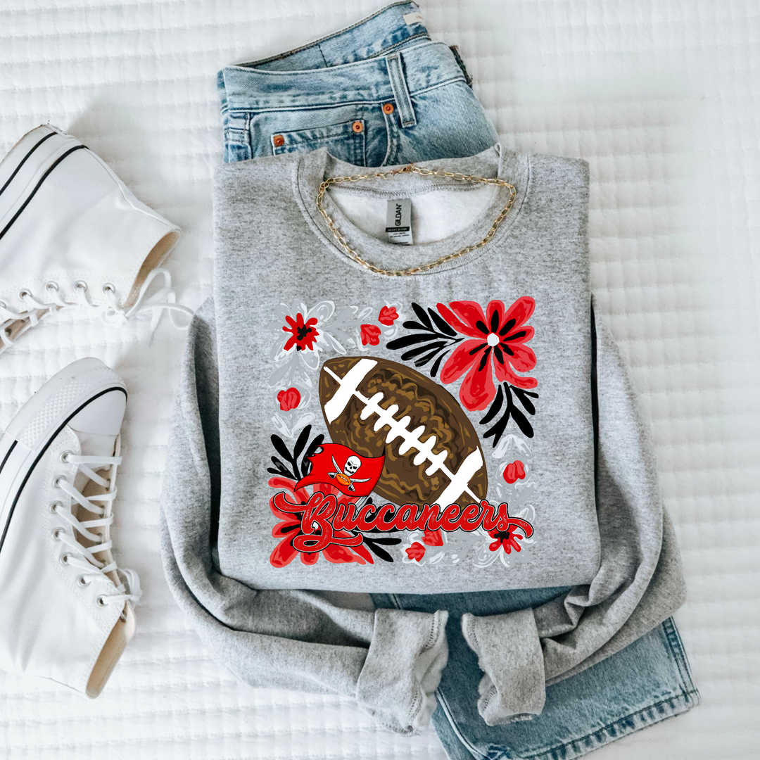 Floral Football DTF Print