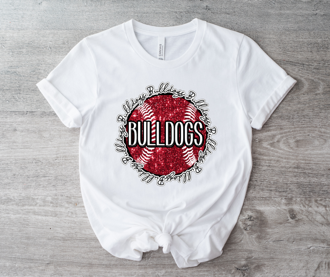 Bulldogs Faux Glitter DTF Print