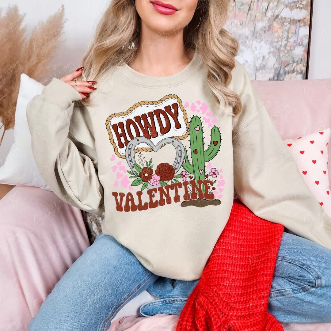 Howdy Valentine DTF Print