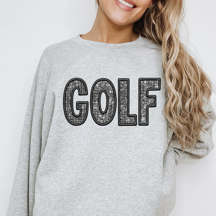 Faux Glitter/Embroidery Golf DTF Print