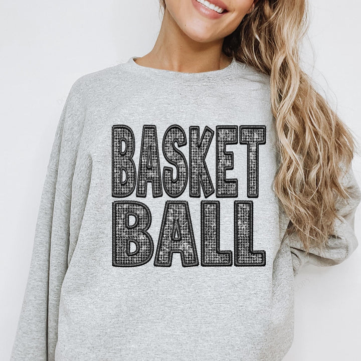 Faux Glitter/Embroidery Basketball DTF Print