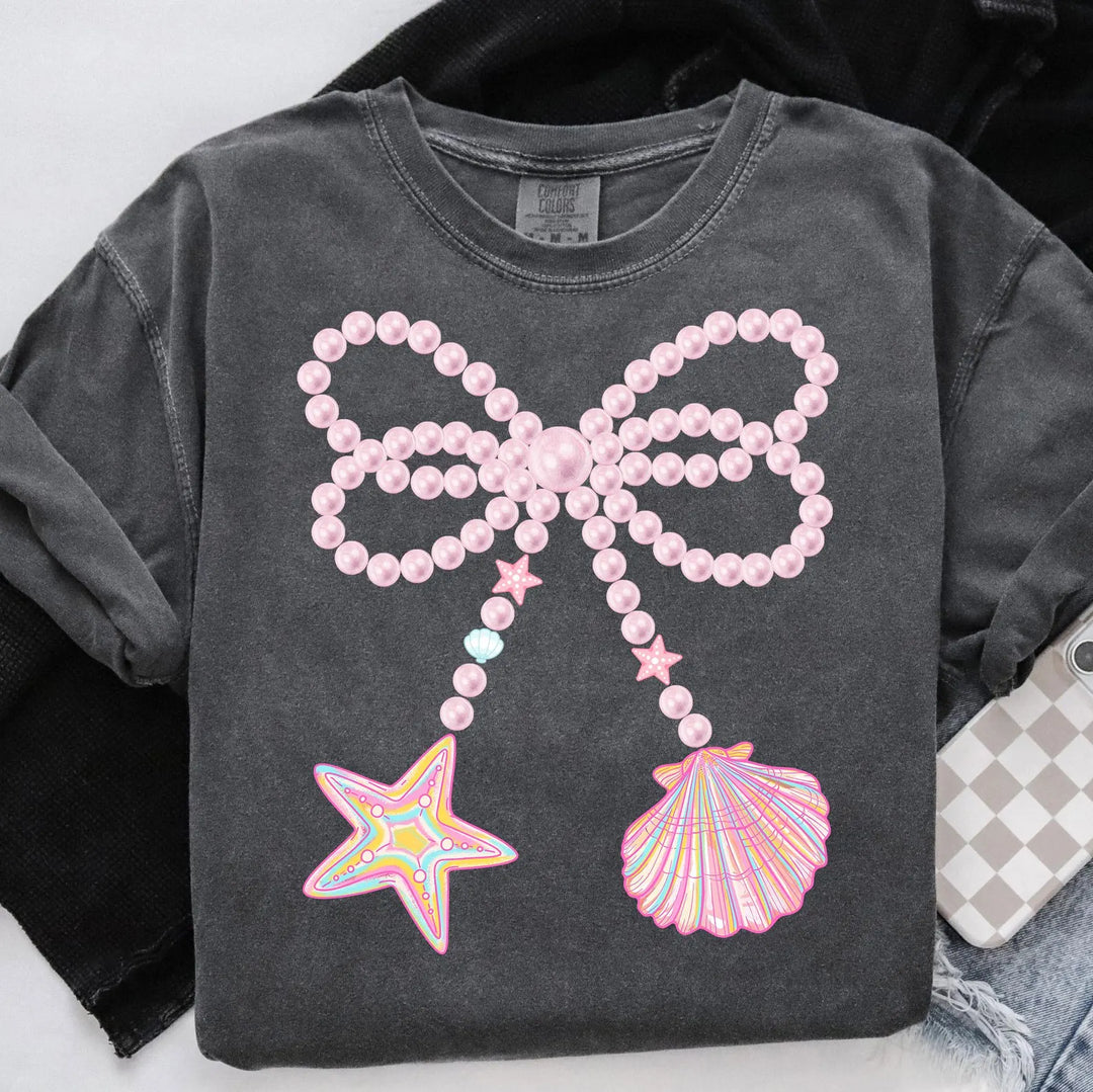 Coquette Seashell & Pearl DTF Print