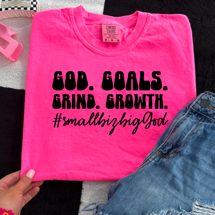 God Goals Grind Growth DTF Print