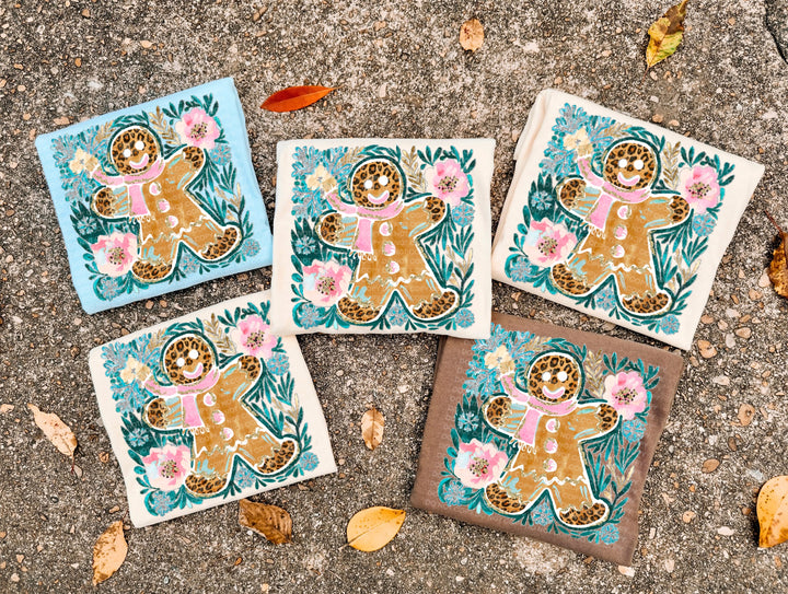 Floral Gingerbread DTF Print