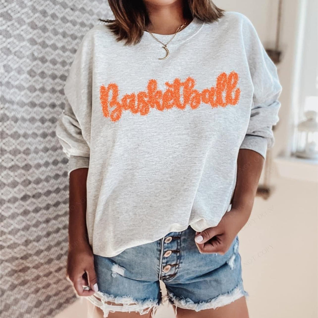 Faux Tinsel Basketball DTF Print