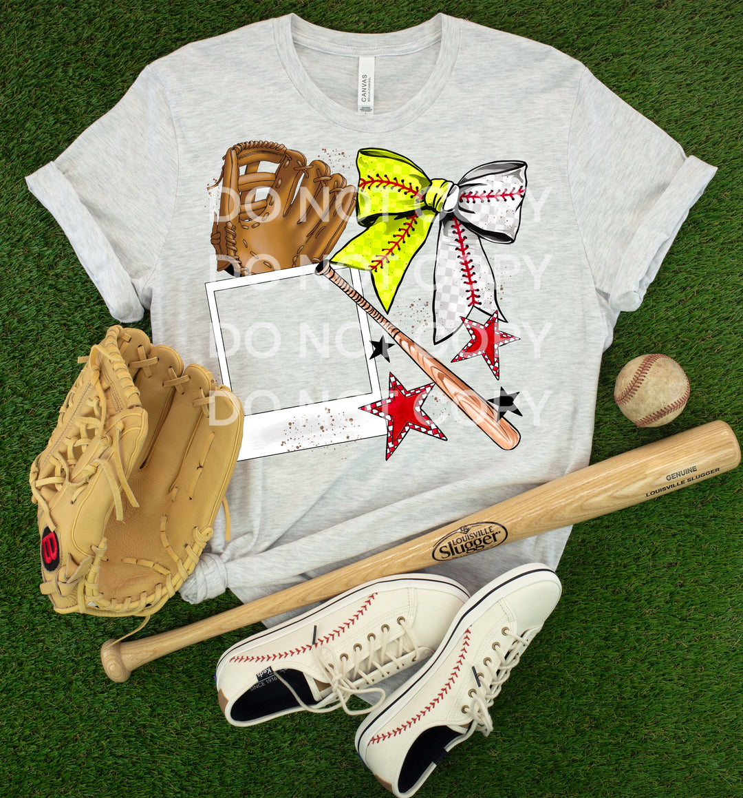Softball/Baseball Frame DTF Print