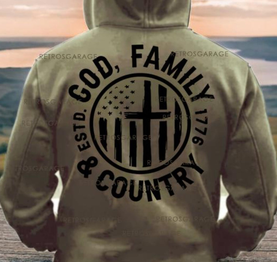 God Family And Country DTF Print