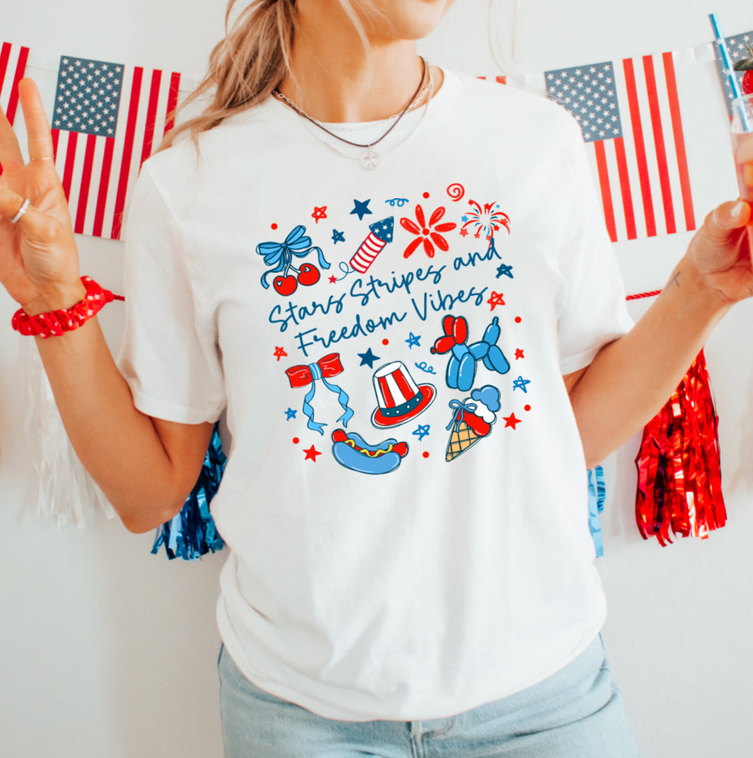 Stars Stripes & Freedom DTF Print