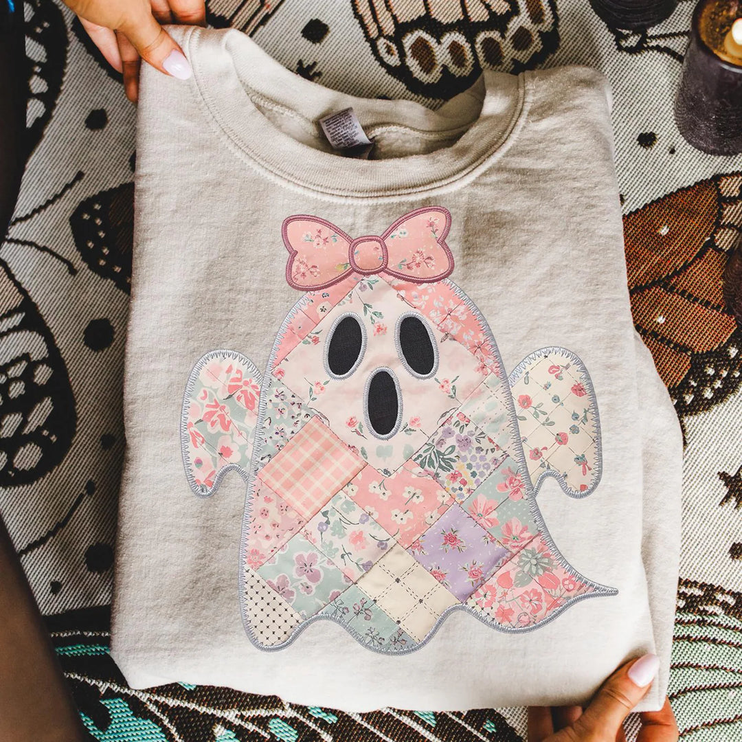 Patchwork Ghost DTF Print