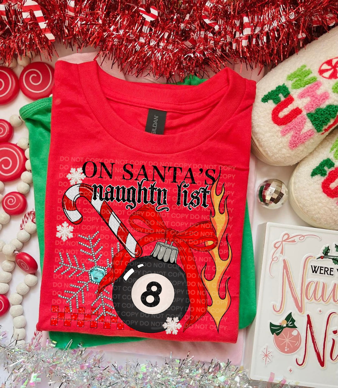 On Santa’s Naughty List DTF Print
