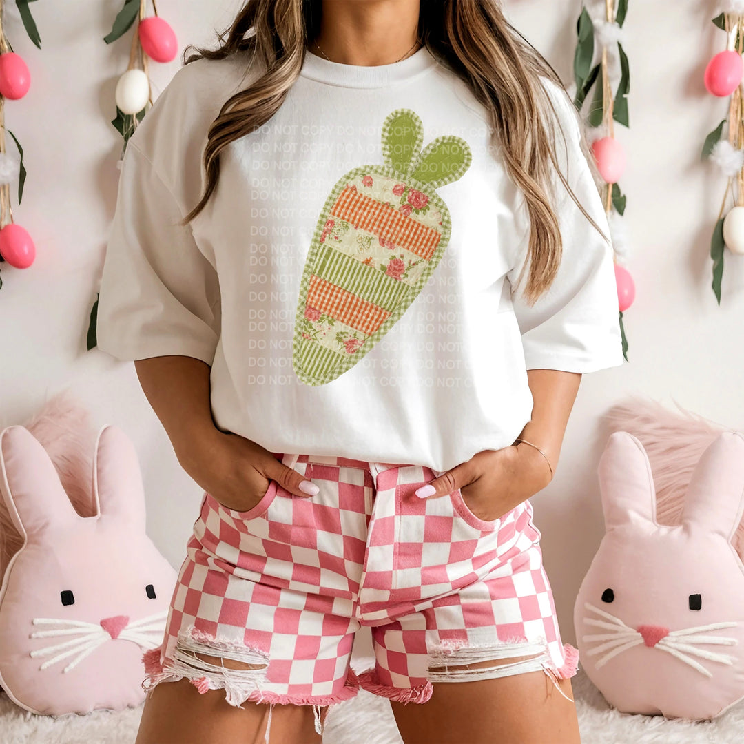 Carrot Patchwork DTF Print