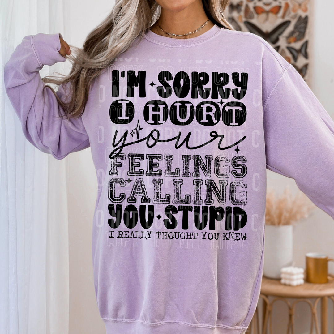 I’m Sorry I Hurt Your Feelings DTF Print