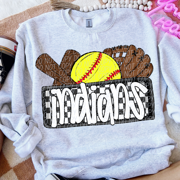 Softball Mascots DTF Print
