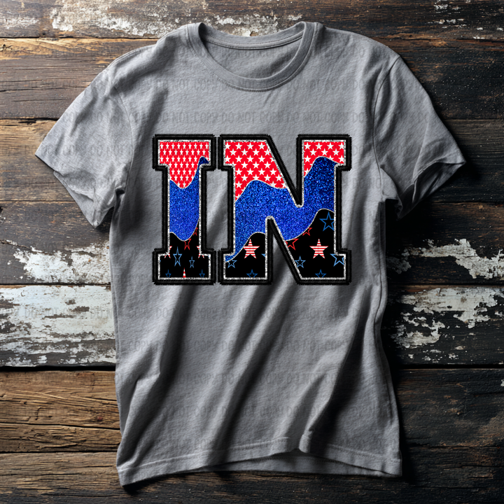 Patriotic States DTF Print