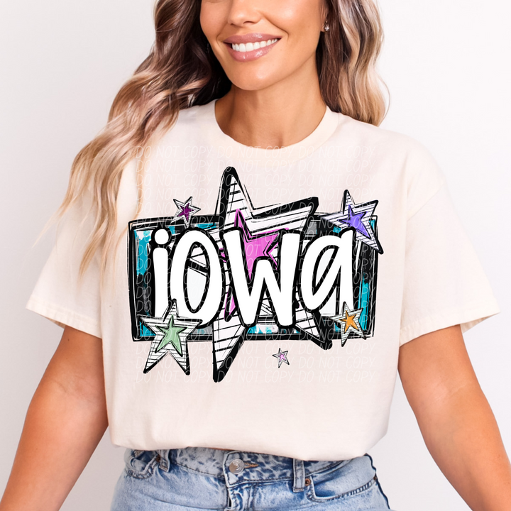 Bright Stars States DTF Print