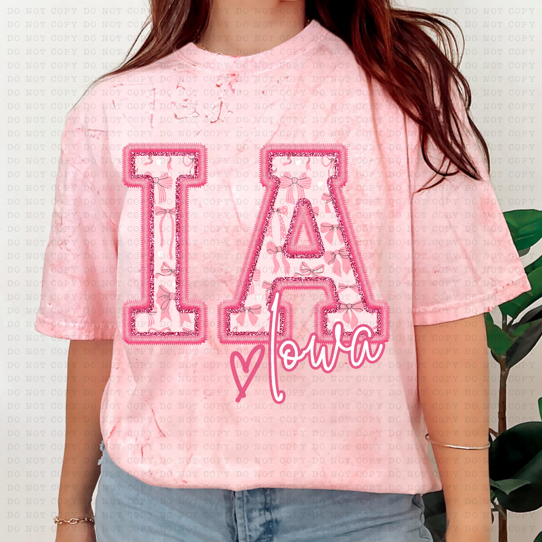 Pink Coquette States DTF Print
