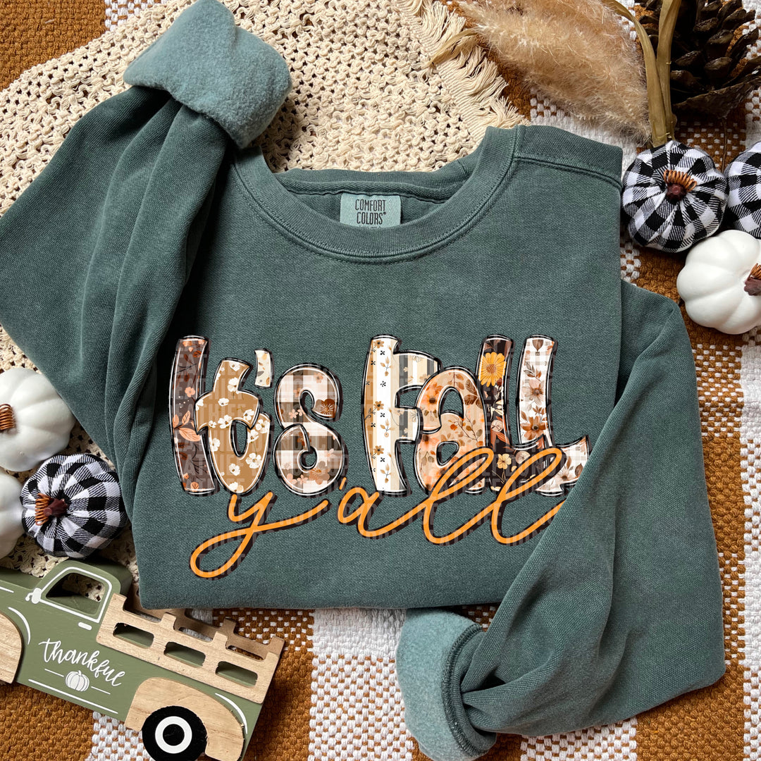 Its Fall Y’all Doodle DTF Print