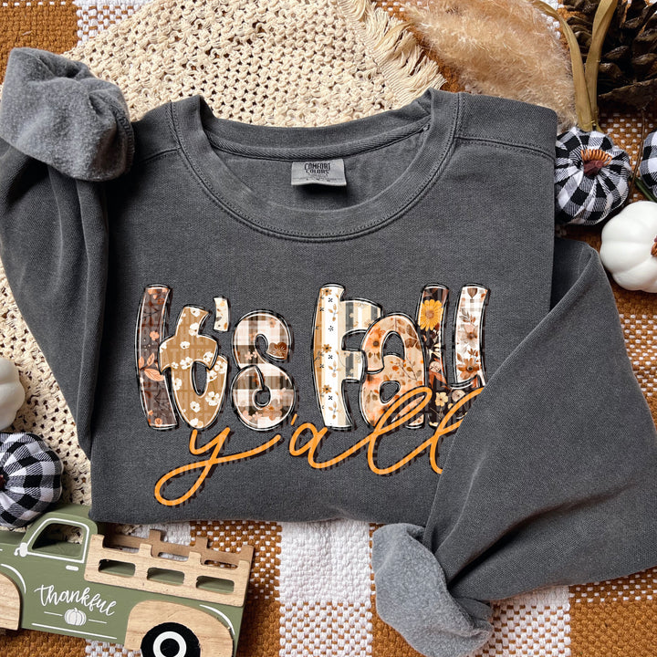 Its Fall Y’all Doodle DTF Print