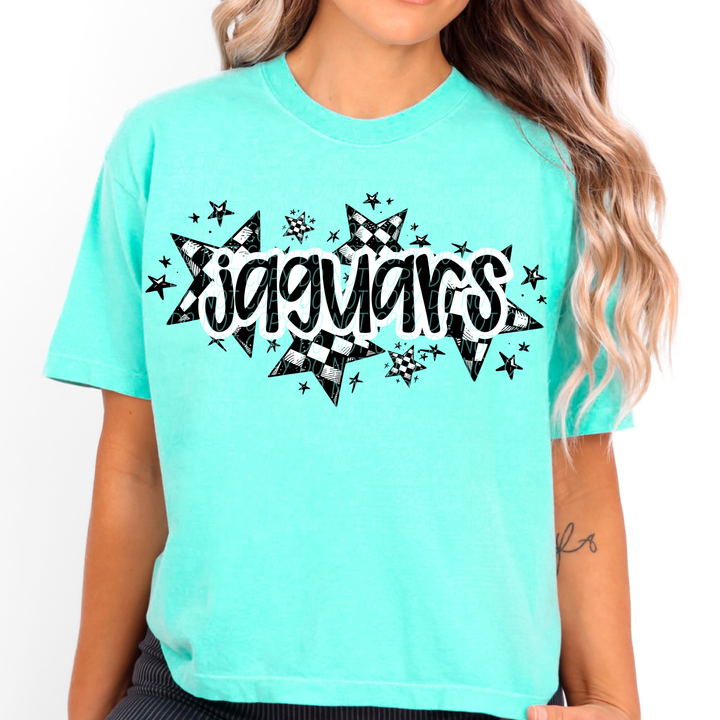 Checker Stars Mascots Youth DTF Print