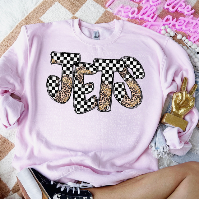 Leopard Checker School Spirit A-R DTF Print