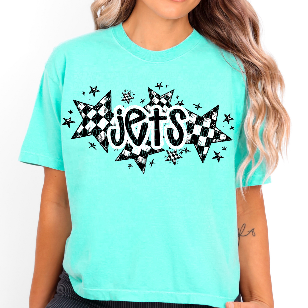 Checker Stars Mascots Youth DTF Print