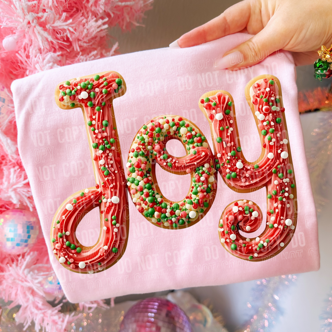 Joy Faux Cookie Detail DTF Print