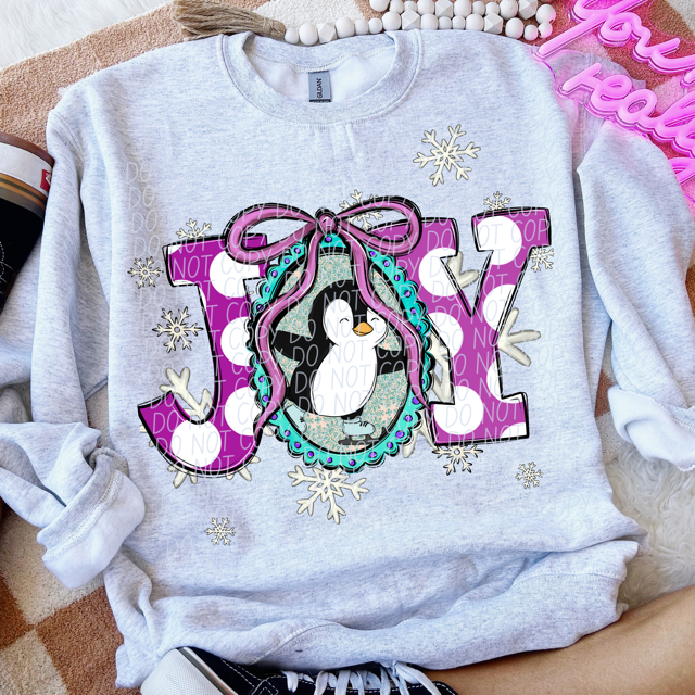Joy Penguin DTF Print