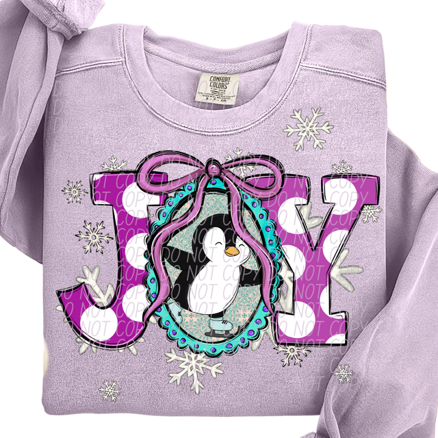 Joy Penguin DTF Print