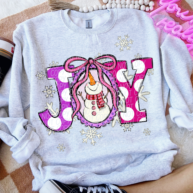 Joy Snowman DTF Print