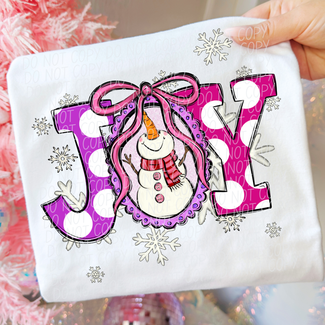 Joy Snowman DTF Print