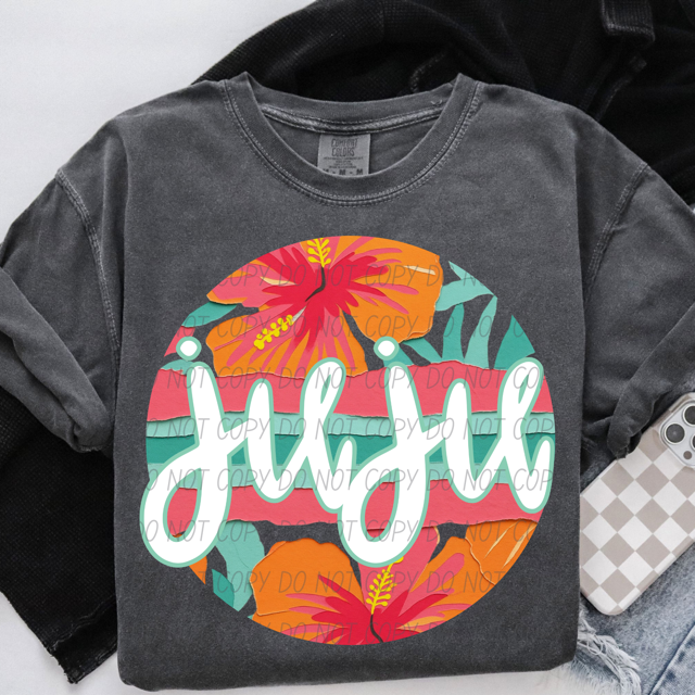Tropical Mother's Day Titles DTF Print