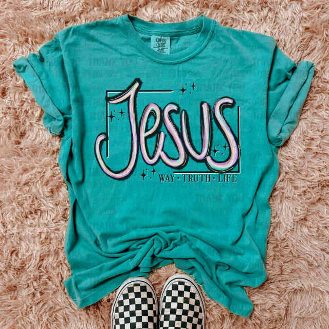 Jesus Way, Truth, Life  DTF Print