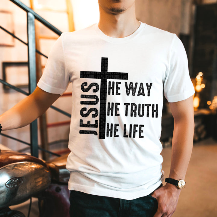 Jesus The Way (Black) DTF Print